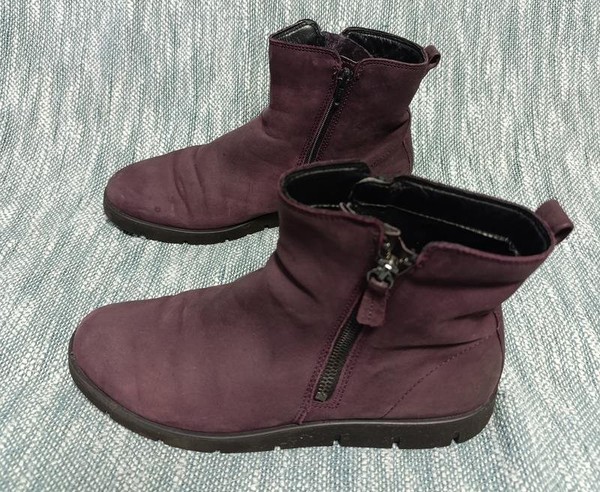 Women Ecco Boots Burgundy 40