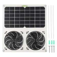 Eco Friendly Dual Blade Solar Ventilation Fan for Pet Houses Garages and More