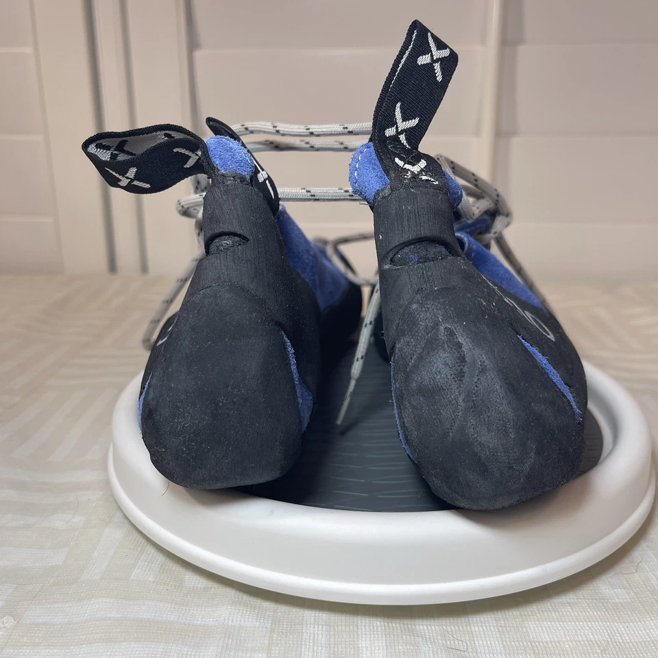 Sapatos masculinos de escalada 5.10 Five Ten Stealth C4 couro azul montanha rocha 11 - Imagem 4 de 4