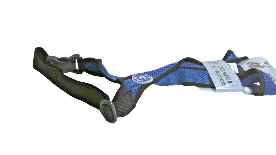 Gooby Comfort Arnés X Malla Azul Perro Arnés - Talla Grande Sin Estranguladores Foto 2 de 4