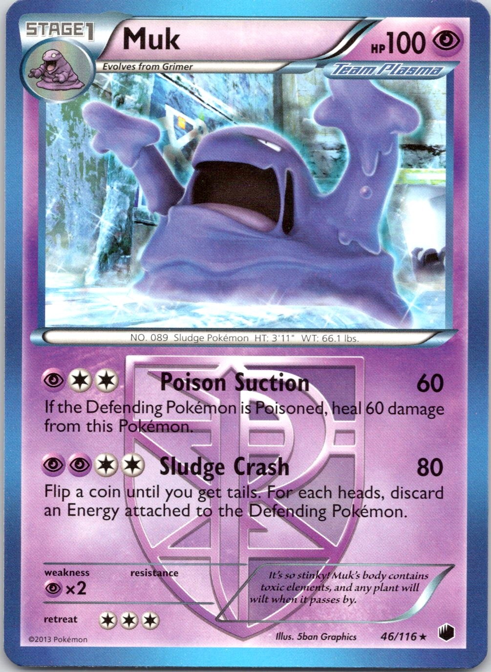 Muk (Team Plasma) Rare Plasma Freeze 46/116 NM