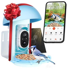 Bird Feeder with Camera, Smart Bird Feeder Camera Solar Powered with 1080P HD...