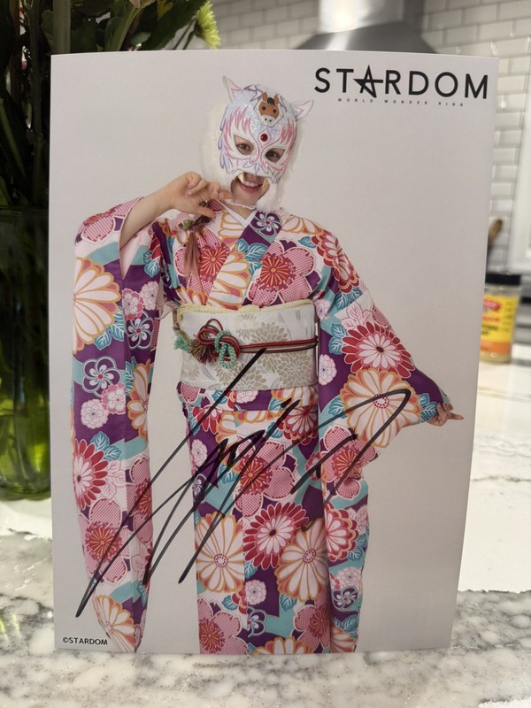 2025 STARDOM Starlight Kid Autographed NEW YEARS EVE Portrait SLK NJPW WWE AEW