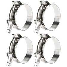 4 Pack 1 Inch 304 Stainless Steel T-Bolt Hose Clamps, Clamp Range 32-37mm for...