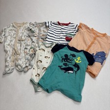 Lot of Baby Clothes 6 pieces 0-6 Months  Kyle &Denna Carters Kyte onsies sleeper
