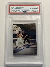 CHUCK NORRIS 1974 Yamakatsu #88 The Way of the Dragon Signed PSA DNA 10 Auto