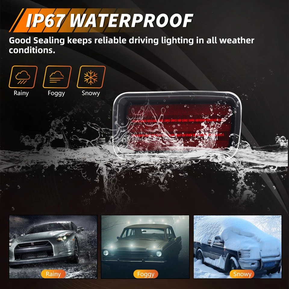 2X Luces reflectoras de parachoques de freno trasero LED rojas para Mitsubishi Montero Sport 19-04 Foto 4 de 4