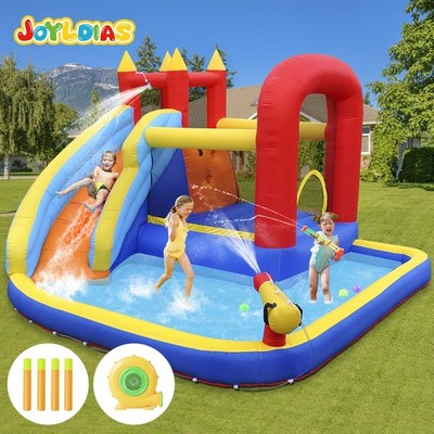 6IN1 Kids Inflatable Water Slide Bounce House Jump Climb Splash Pool Water Park