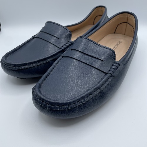 Beauseen Leather Penny Loafer Driving Moccasin Womens Size 11 Navy Blue NWOB - Picture 3 of 9