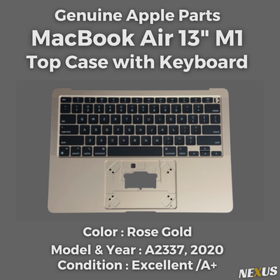 OEM Apple MacBook Air 13 M1 2020 A2337 Top Case Keyboard Rose Gold