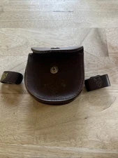 Vintage 1960s Wolf Cubs Canada Belt Pouch Scouts Brown Leather Uniform Accessory