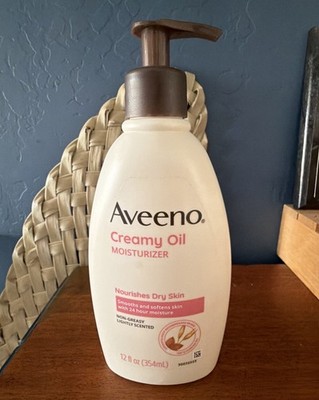 Aveeno Creamy Oil Moisturizer Non Greasy  Lightly Scented ~ 12 Fl Oz