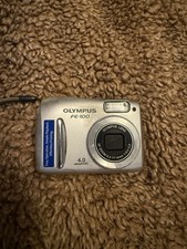 Olympus Silver Digital Camera FE-100 4.0MP Silver - Tested. WORKING.
