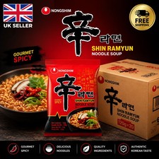 Nongshim SHIN Ramyun Spicy Instant Noodles Ramen 120g (Packs of 20) VEGAN HALAL