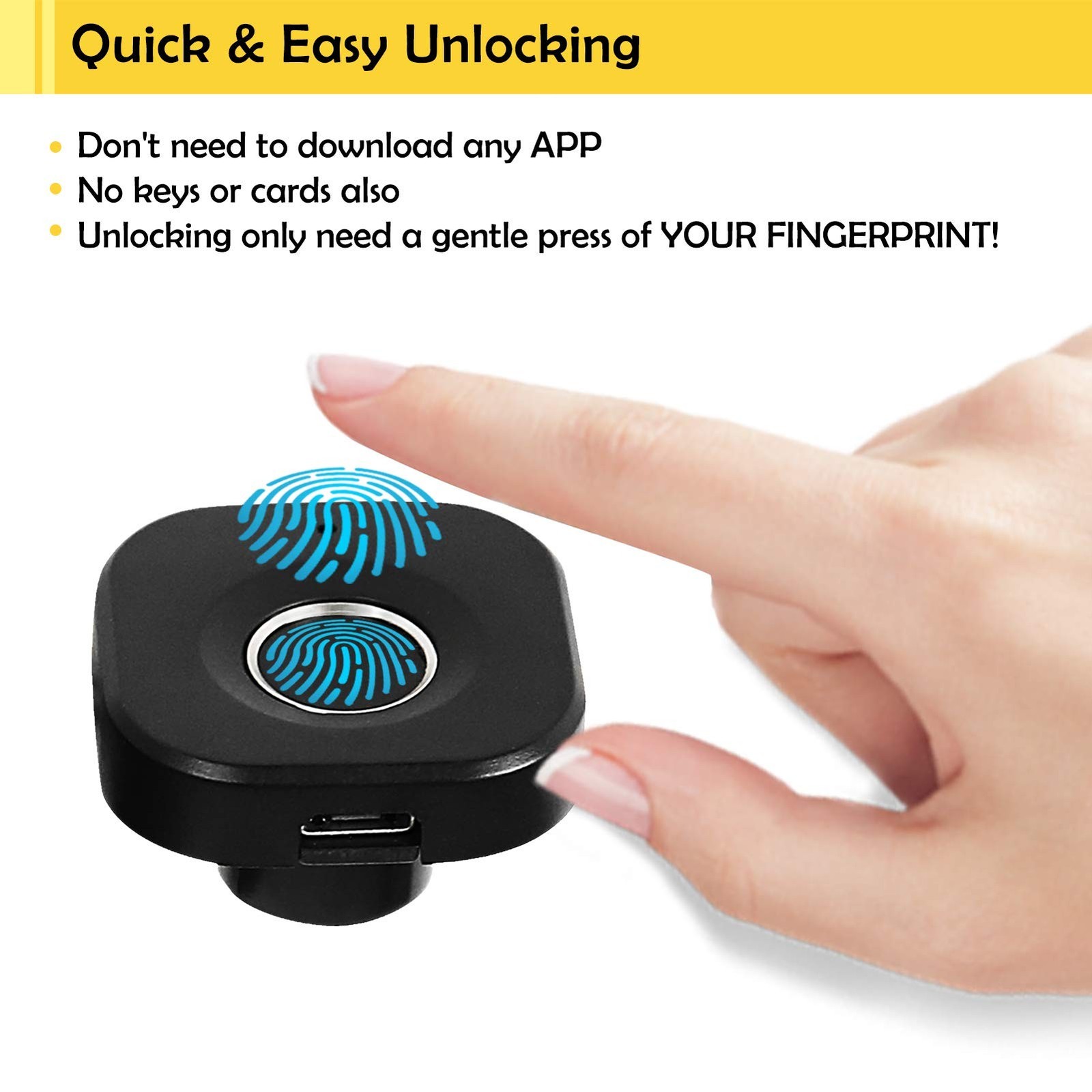 SUMNEW Fingerprint Cabinet Lock, Smart Biometric, Fit for Keyless Hidden File...