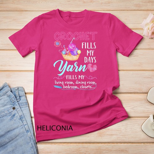 Camiseta Unisex Crochet Yarn Fills My Days - Imagen 5 de 17