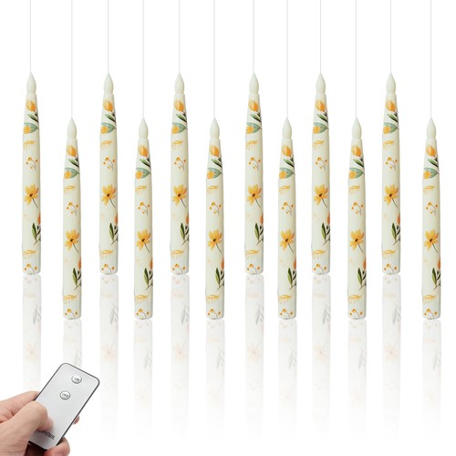 Harry Potter 12 LED Flameless Floating Candles Magic Wand Remote Halloween Decor - Picture 33 of 52