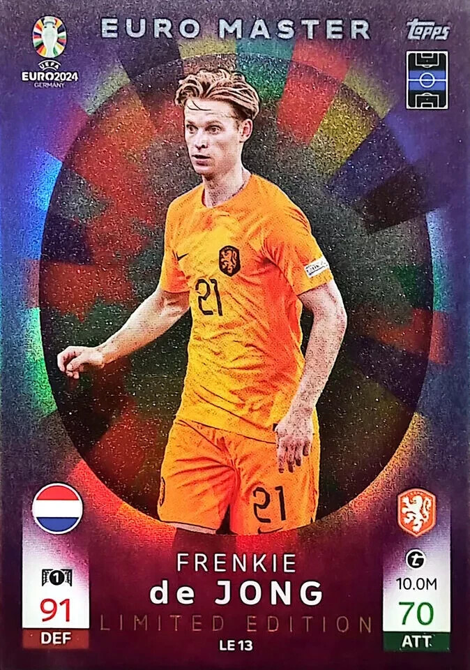 Match Attax UEFA Euro 2024 Frenkie De Jong Master Limited Edition