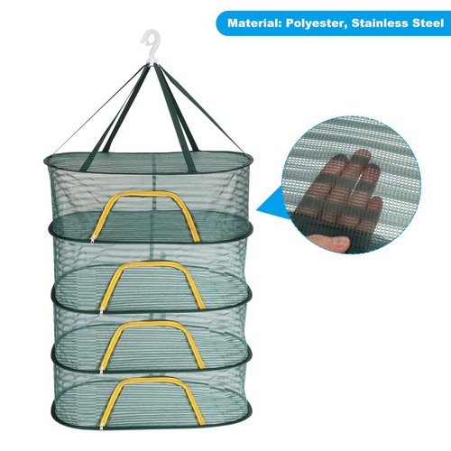 PATIKIL Folded Mesh Clothes Hanging Dryer, 4-Tier Sweater Drying Rack Folding... - Picture 3 of 5