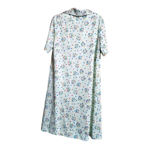 60s Green Mod Go Go Pattern Collared Shift Dress Colorful Lollipop Day Dress 18½ - Picture 4 of 14