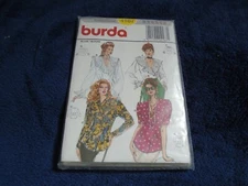Burda 4167 Pattern 4 Women's Blouses, Size 10-20, New Sealed