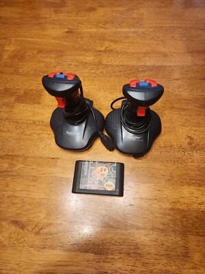 Sega Genesis  Quick Shot Joy Sticks Plus MS Pac-man game