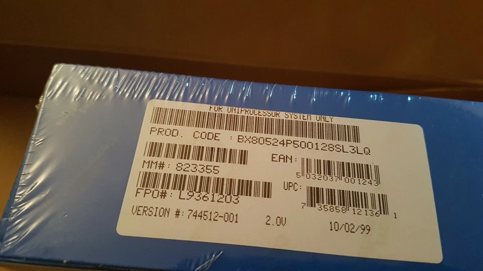 INTEL CELERON 500Mhz BX80524P500128SL3LQ CPU w/Heatsink Fan Soc370/MMX, Retail - Image 3 of 4