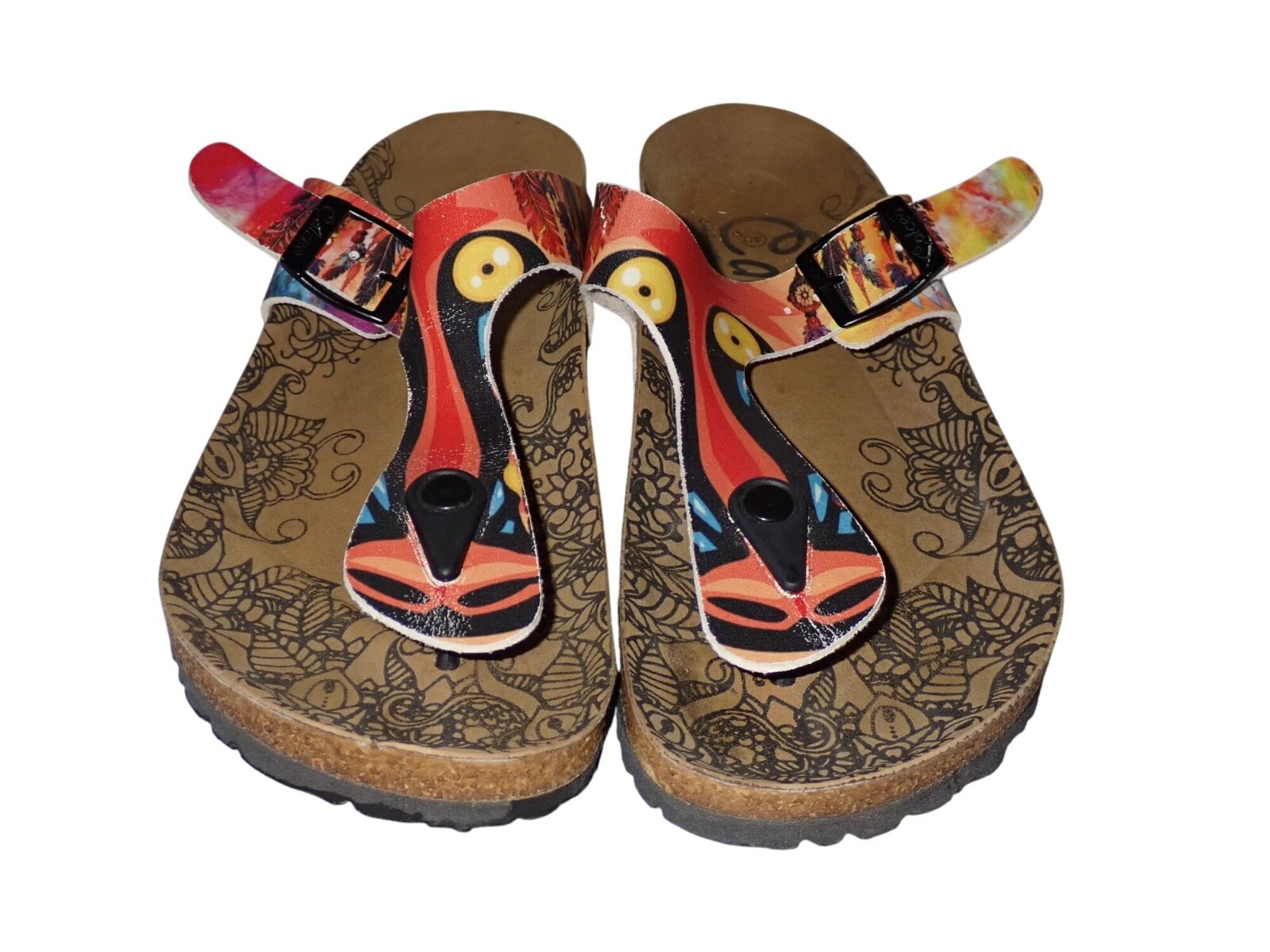 Calceo Colored Feathered Patterned Yellow-Eyed Ch… - image 3