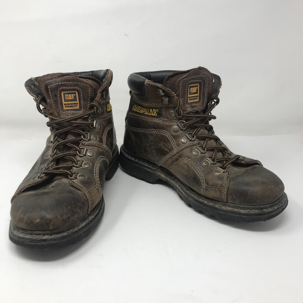Caterpillar CAT Silverton Brown Leather Lace Up Ankle Work  display picture 2