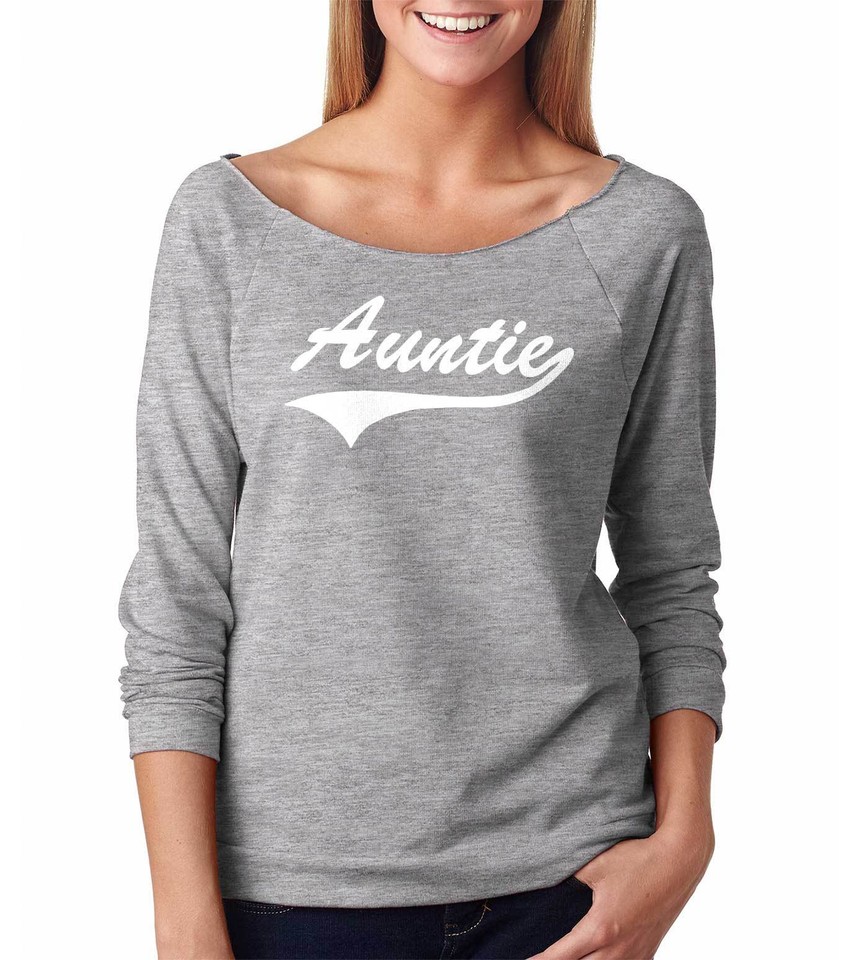 Auntie Raglan Aunt French terry 3/4 Sleeve Top Gift For Aunt Womens Top eBay