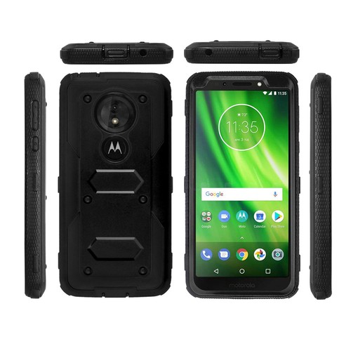 For Moto G6 Play Case Built in HD Screen Protector Film Full Protective Cover - Picture 7 of 29