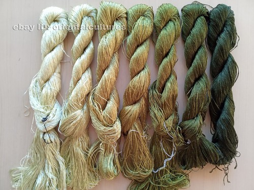 7bundles 100%natural mulberry silk,hand-dyed su embroidery silk floss/threads - Picture 2 of 12