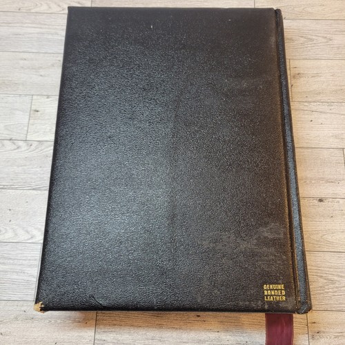 VTG 1964 Zondervan Family Bible Red Letter Black Bonded Leather KJV Illustrated - Picture 5 of 12