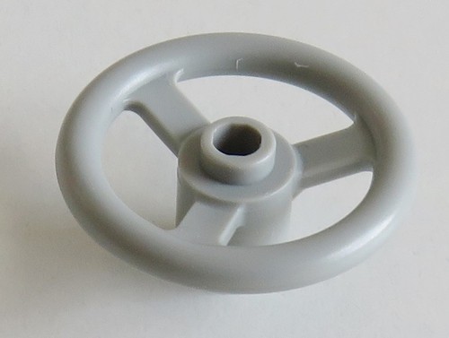 LEGO Technic - Lenkung / Steering Lenkrad 3 Noppen Durchm., hellgrau # 2819