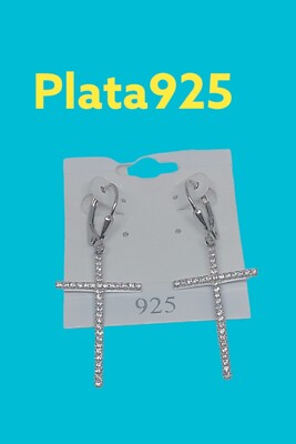 Aretes De Cruz  De Plata925 Unixes