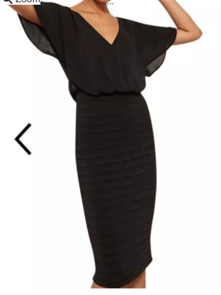 Mint velvet black wrap dress sale