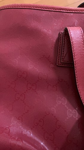 GUCCI GG Supreme Tote Bag Hand Bag RED PVC Auth - Picture 12 of 16