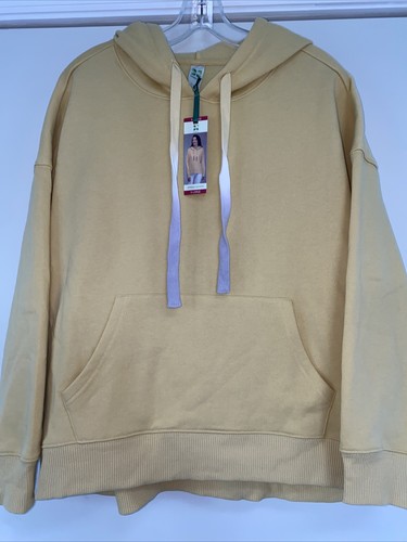 Green Tea Womens Yellow Gold Spring Pullover Hoodie XL NWT