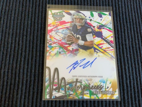 2024 Bowman's Best Riley Leonard * Masterpieces Certified Auto #3/5* Notre Dame