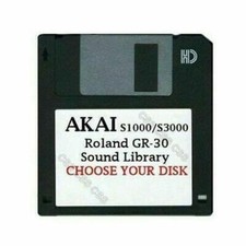 Akai S1000 / S3000 Floppy Disk Roland GR-30 Sound Library Choose Your Disk