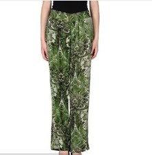 Just Cavalli Pants straight relaxed fit, shirring waist Sz 4
