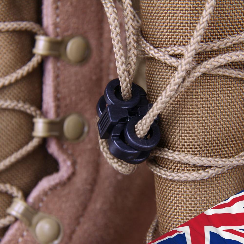 APL 10 pezzi lacci per scarpe fibbia legata pratico mini morsetto per blocco paracord attrezzatura esterna