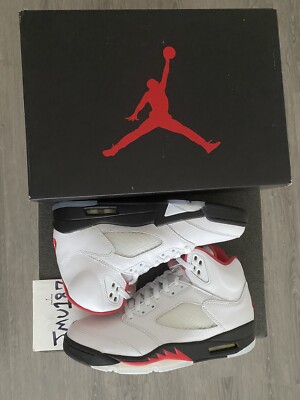 AIR JORDAN 5 fire red ジョーダン supreme NIKE AIR JORDAN V 5 RETRO X SUPREME US 8.5 UK 7.5 42 824371-101