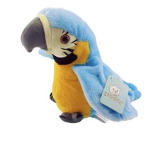 Houwsbaby Talking Stuffed Parrot Repeat What You Say Electronic Speaking Bird
