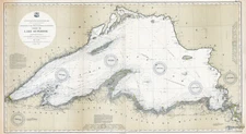 1895 Nautical Map of Lake Superior