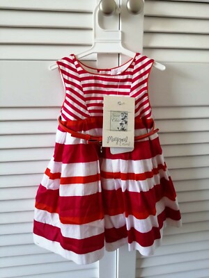 mayoral sport schickes Baby Mädchen gestreiftes Kleid rot Gr: 6 Monate Körpergröße: 68