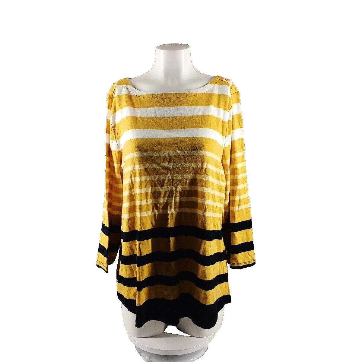 Camisetas a rayas cuello barco para De mujer