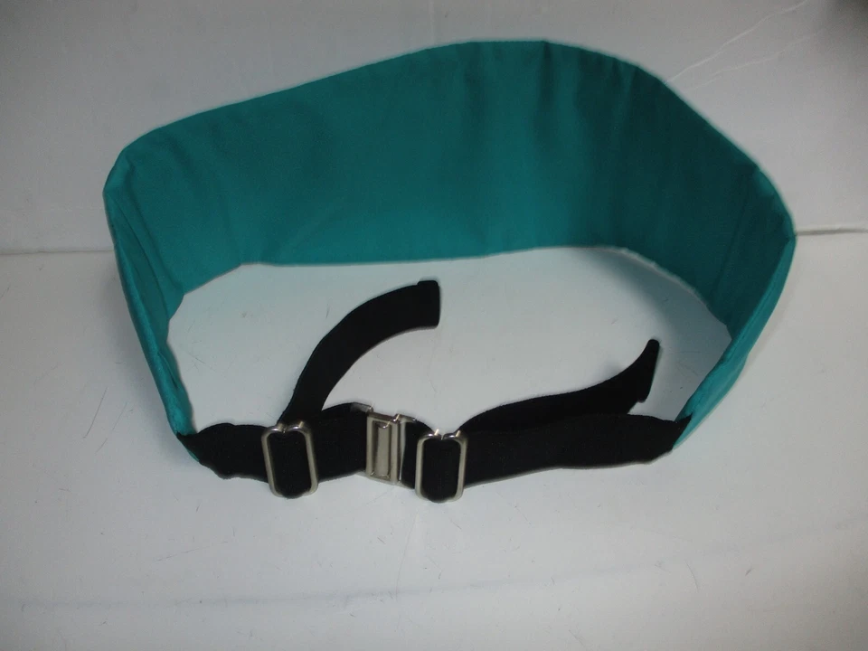 Cinturón Vintage Turquesa/Verde azulado/Aqua Cummerbund Hombres y Mujeres Multi Cinturón 36-40" Foto 3 de 4
