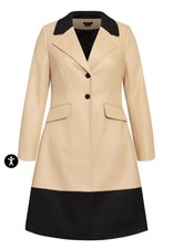Avenue City Chic Color Block Coat 18w Preowned 1x Wear