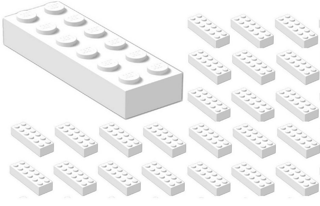 【新品未開封】TRIMUI BRICK おまけ付き（NoCARD・ホワイト） ☀️25x NEW LEGO 2x6 WHITE Bricks #2456 BULK Parts Snow Ice